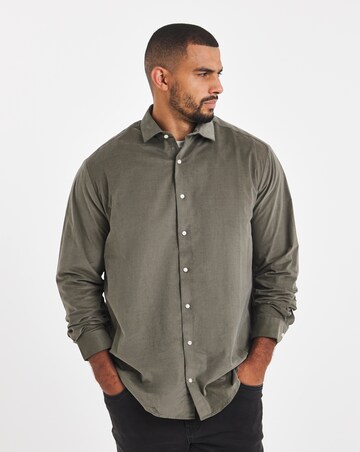 Jack & Jones Parker Corduroy Long Sleeve Shirt - Olive