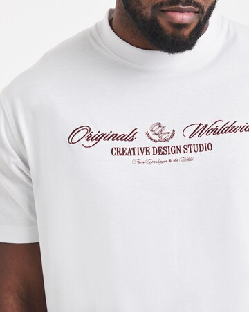 Jack & Jones Toronto Embroidered Logo T-Shirt - White