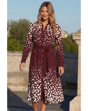 Sosandar Gradiant Spot Print Shirt Dress