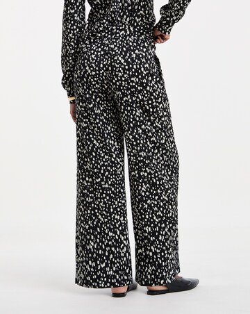 Mono Print Textured Jersey Wide Leg Trouser Co-ord