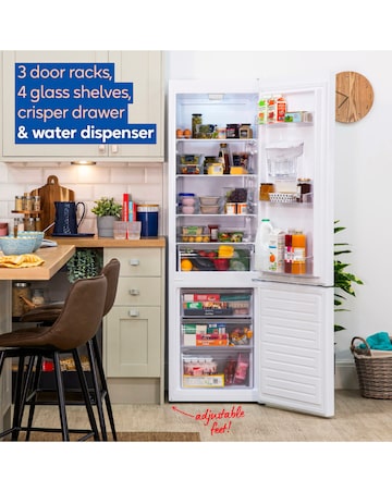 Russell Hobbs RH180FFFF551E1WWD Fridge Freezer Water Dispenser White + Install