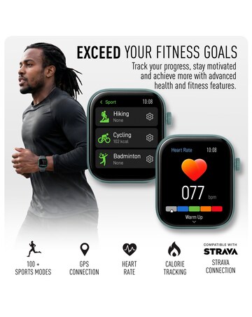 Reflex Active Spectre Silicone Strap Smart Watch - Cool Grey