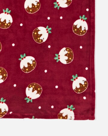 Christmas Pudding Fleece Throw