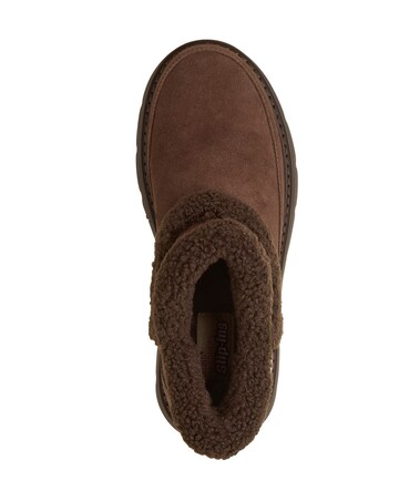 Skechers Chocolate Slip In Bobs Keepsakes Lite Boots - Standard Fit (D)