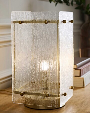 ValueLights Darcy Brushed Gold Frosted Table Lamp