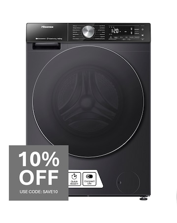 Hisense 5S Series WD5S1045BB 10.5KG Auto Dosing Freestanding Washer Dryer Black