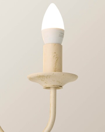 ValueLights Gothica Flemish Style 5 Way Ceiling Light Distressed White