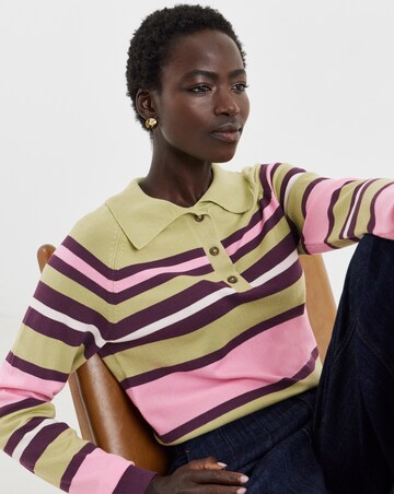 Long Sleeve Fine Knit Stripe Jumper
