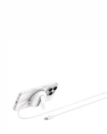 Belkin BoostCharge 15W Qi2 Magnetic Wireless Charging Pad with Kickstand - White
