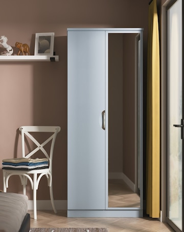 Haydn Ready Assembled 2 Door Mirrored Wardrobe - Kids