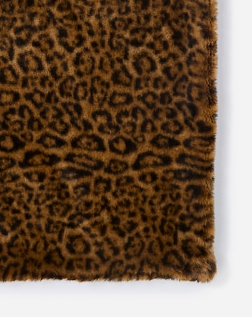 Leopard Print Faux Fur Throw