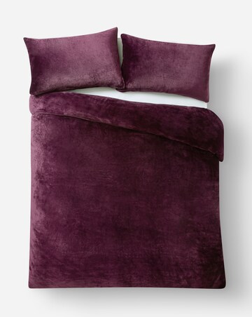 Plain Plush Fleece Duvet Cover Set