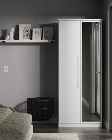 Osprey Ready Assembled 2 Door Mirrored Wardrobe - Kids