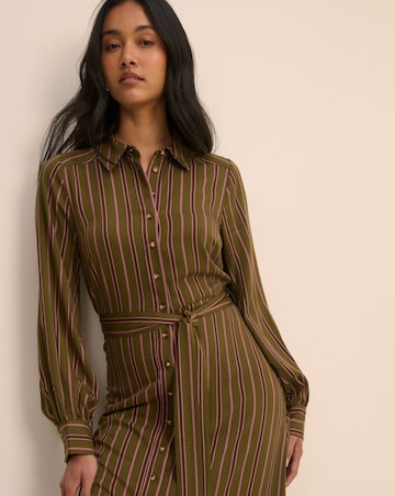 NOBODY'S CHILD PETITE BRANDY SHIRT MIDI DRESS