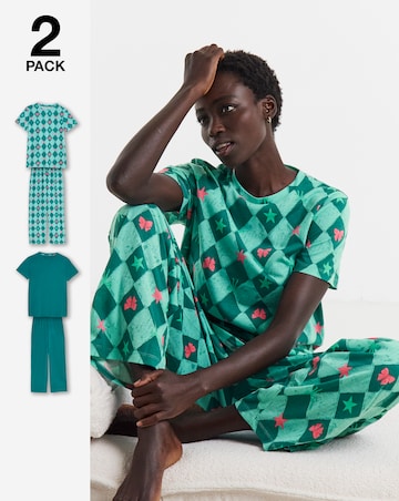 Pretty Sectrets Value Bright Bow 2 Pack Pyjamas