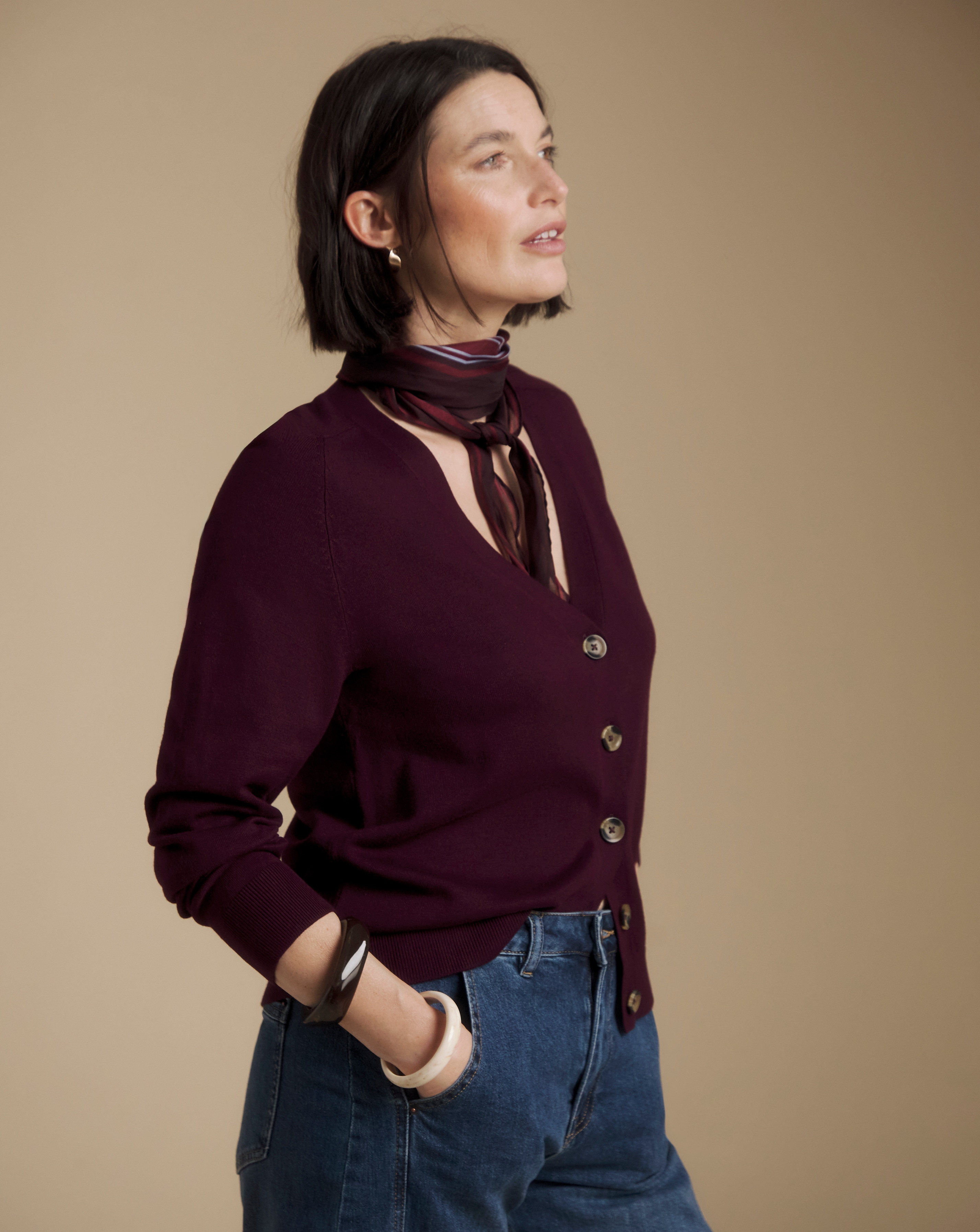 Julipa V-Neck Cardigan | Ambrose Wilson