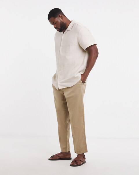 Jack & Jones Kane Linen Blend Trouser - Natural