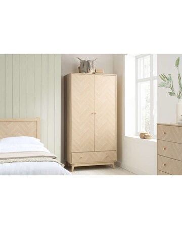 Herringford 2 Door 1 Drawer Wardrobe