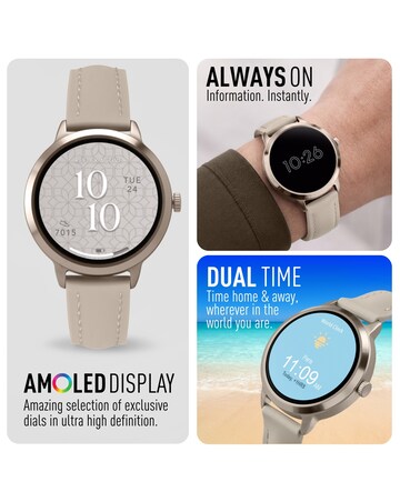 Reflex Active Spectre AMOLED Silicone Strap Smart Watch - Mink