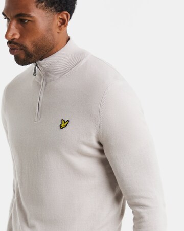 Lyle & Scott Cotton Merino 1/4 Zip Jumper - Cove