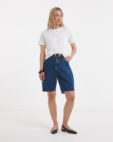 Pure Cotton White Crew Neck Short Sleeve T-shirt