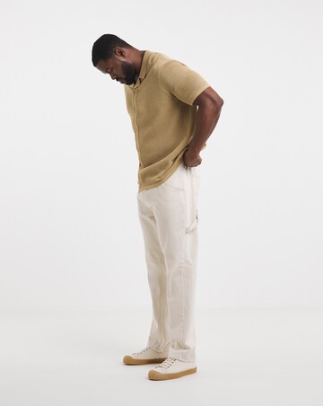 Knitted Revere Collar Shirt