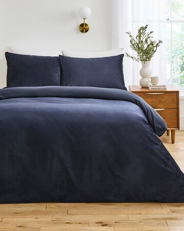 Soft Plain Velvet Duvet Cover Set