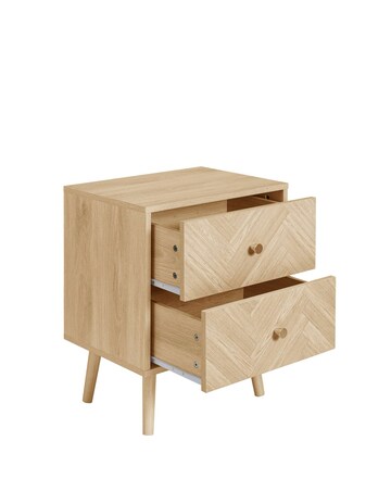 Herringford 2 Drawer Bedside Table