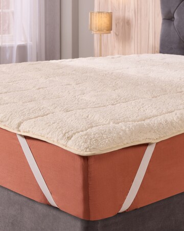 Downland Teddy Fleece Sherpa Mattress Topper
