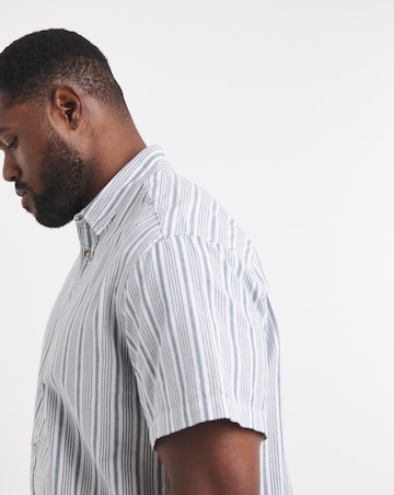 Jack & Jones Chad Striped Oxford Shirt - Blue