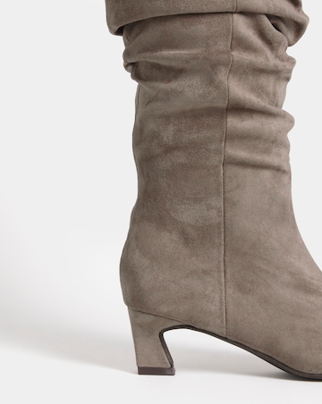 Alison Slouchy Pointed Knee High Boots - Wide Fit (E) & Curvy Calf