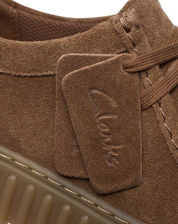 Clarks Torhill Lo Suede Shoe - Light Brown