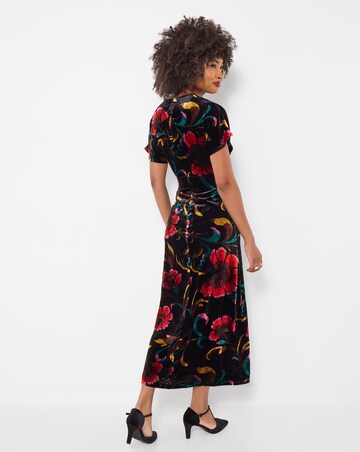 Joe Browns Exquisite Florals V- Neck Velour Dress