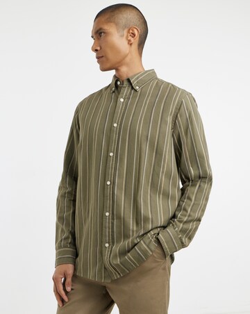 Long Sleeve Stripe Oxford Shirt Long