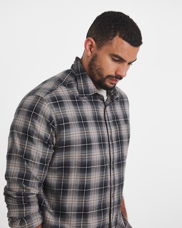 Jack & Jones James Flannel Long Sleeve Shirt - Black Multi