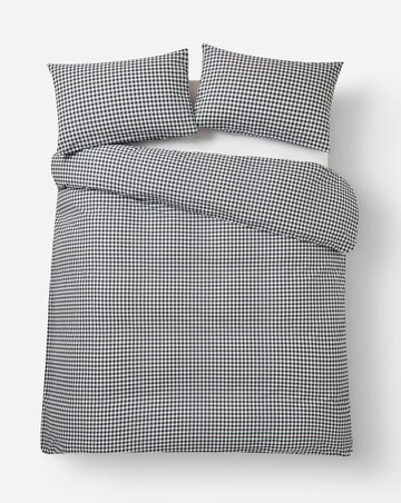 Houndstooth Cotton Blend Duvet Cover Set