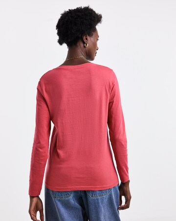 Rose V-Neck Long Sleeve T-Shirt