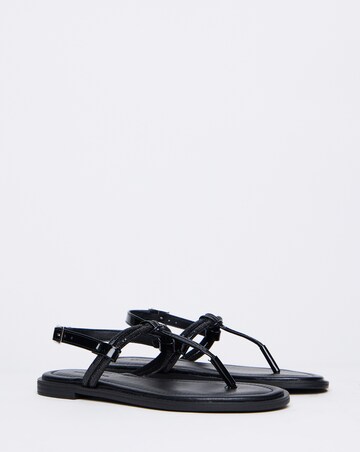 Simply Be Karma Diamante Sparkly Toe Post Sandals - Extra Wide Fit (EEE)