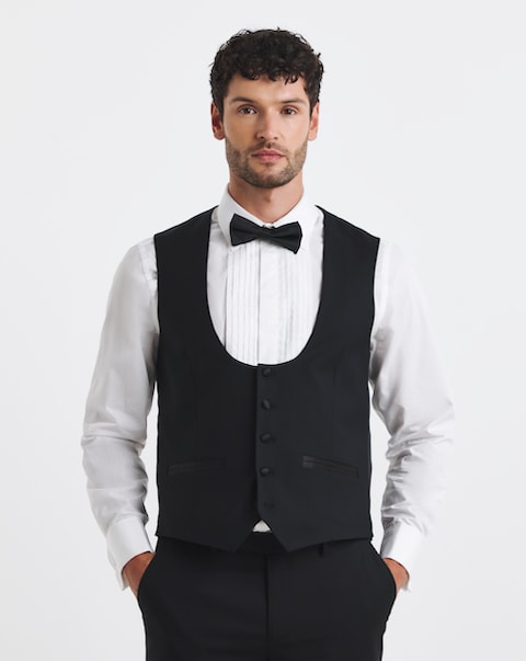Premium Textured Tuxedo Waistcoat