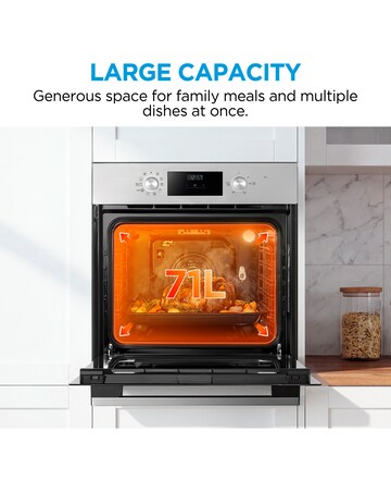 Midea 9-Function Built-In Single Oven with Digital Timer - Stainless Steel