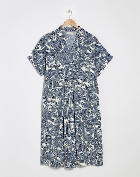 Julipa Printed Cocoon Shirt Dress