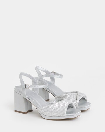 Eve Pleated Two Part Platform Heels - Wide Fit (E)