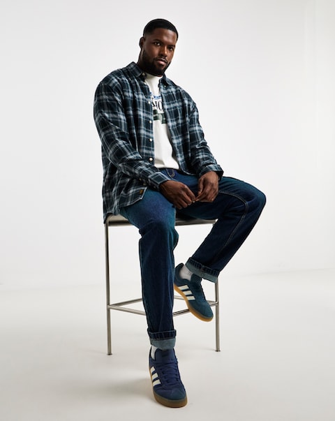 Jack & Jones Field Check Shirt - Navy Multi