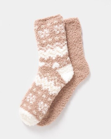 Pretty Secrets (2 Pair Pack) Fairisle Cosy Socks