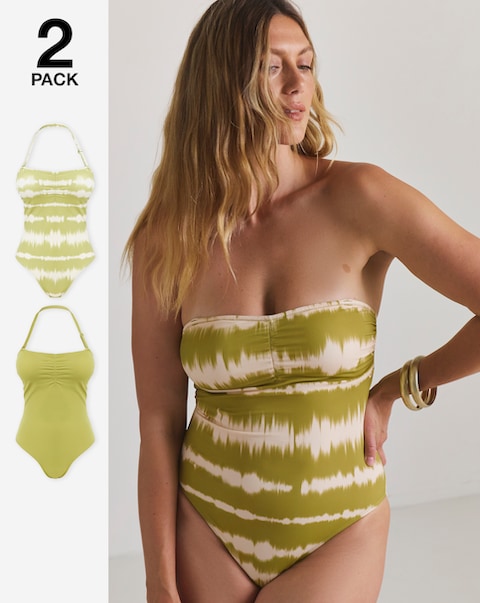 2 Pack Value Bandeau Swimsuits