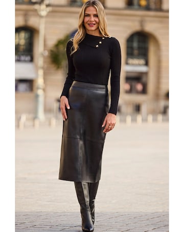 Sosandar Mini Cable Envelope Collar Knit