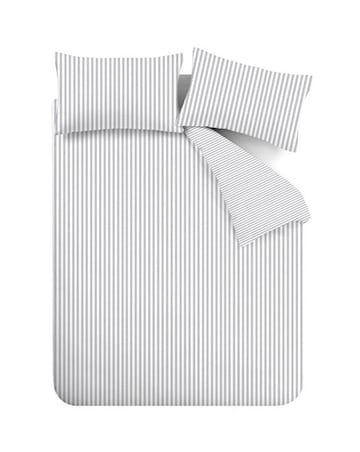 Catherine Lansfield Brushed Stripe Duvet Cover Set