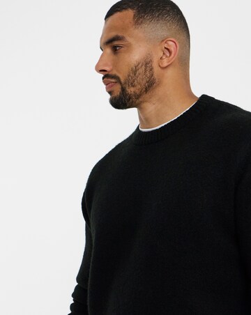 Jack & Jones Soho Ollie Crew Knit Jumper - Black