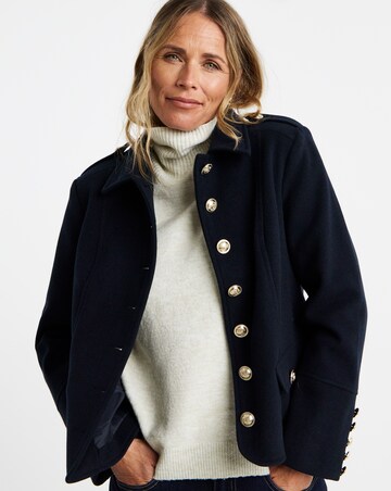 Navy Short Military Jacket