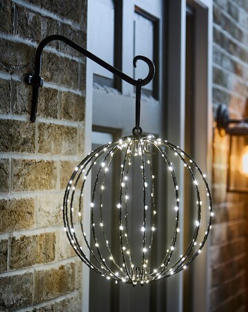 Lit Twinkle Hanging Wire Orb 40cm